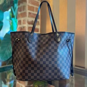 LOUIS VUITTON Neverfull MM Damier Ebene Canvas Tote